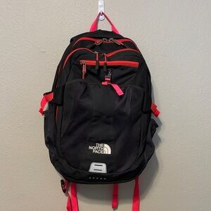 The North Face Grey and Hot Pink Women’s Backpack